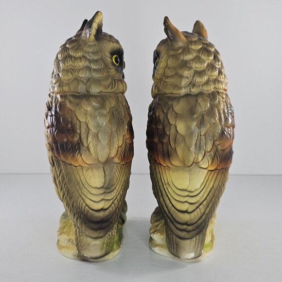 Vintage Wales Japan Owl Ceramic Bookends Hand Painted Collectible Home Decor 8 I - Picture 6 of 11